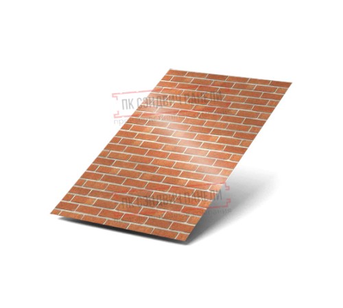 Лист плоский ECOSTEEL-Кирпич-0.5