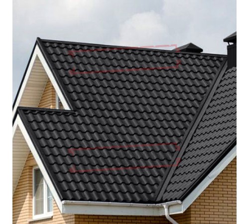 Металлочерепица Кредо RAL9005 Velur-0,5