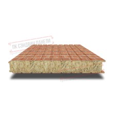 Сэндвич панели стеновые с минеральной ватой, ширина 1000 мм, толщина 60 мм, 0.5/0.5, кирпичная кладка