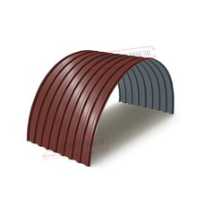 Профнастил МП20ПГ-0.45, Ширина-1100, Полиэстер RAL3009